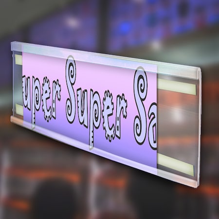 Azar Displays 4" H Clear C-Channel. 6-Foot Length, PK5 600084